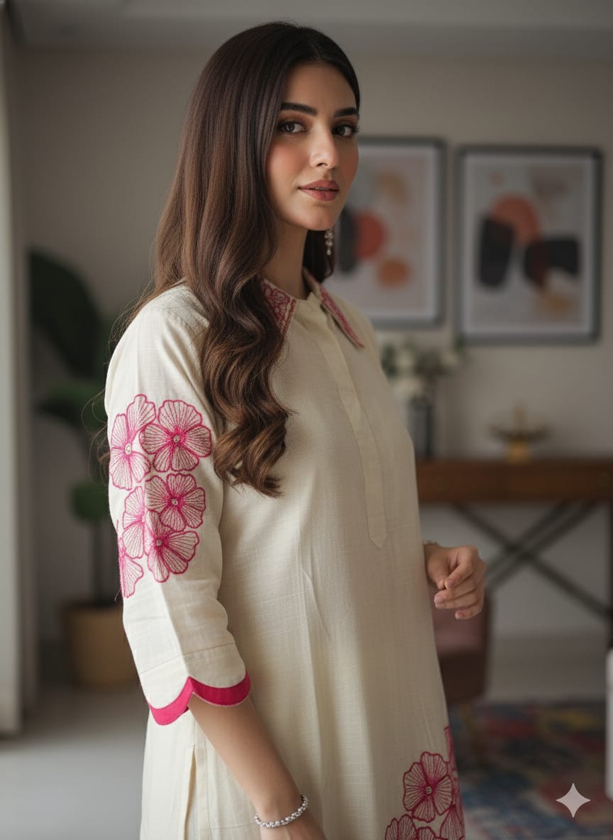 Susie Cream and rani co-ord set
