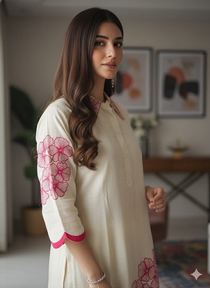 Susie Cream and rani co-ord set