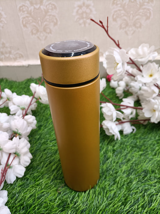 Smart LED Temperature Display Vacuum Flask – Gold Edition