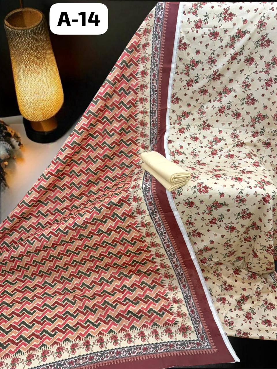 Bin Saeed Unstitched Printed Lawn 3-Piece Suit