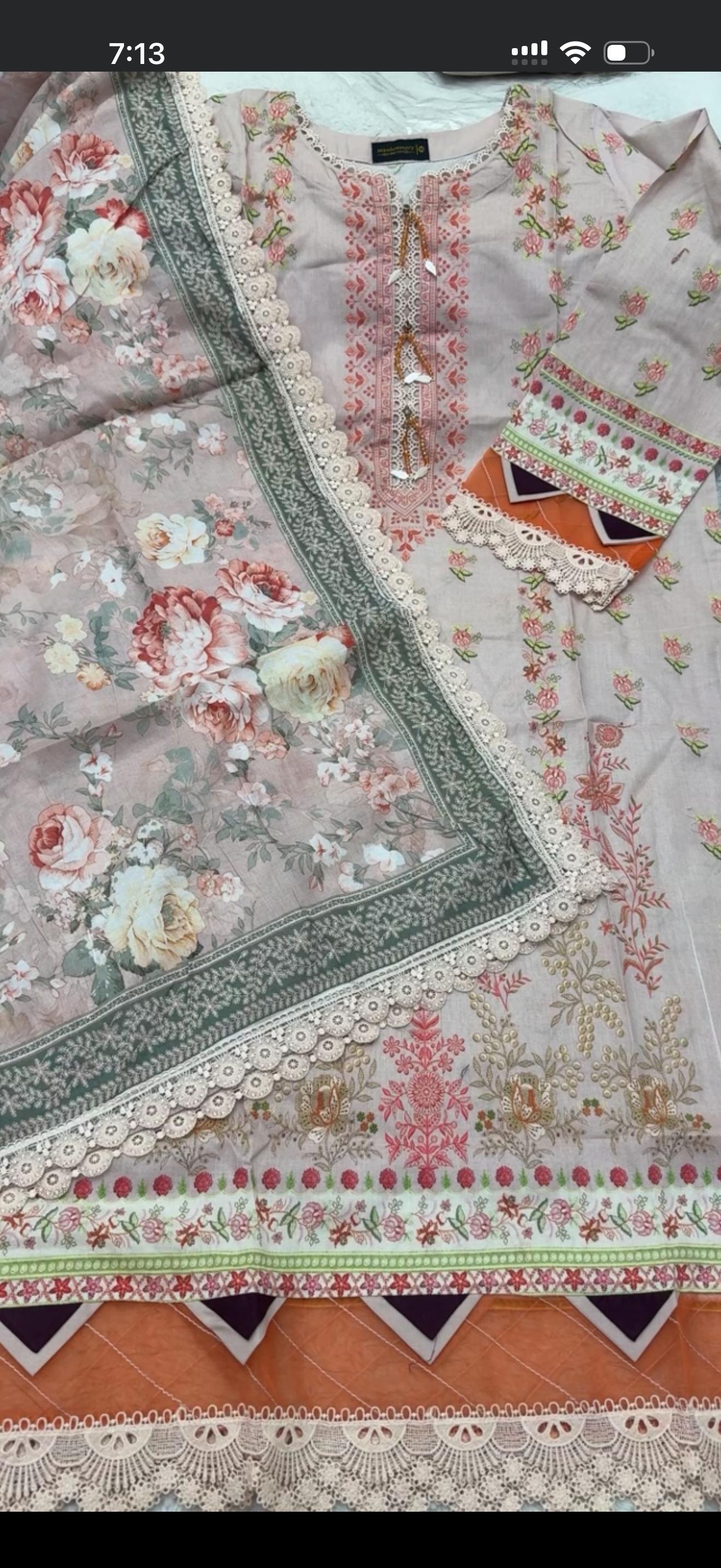Peach and red Mausummery lawn vol-01 2026
