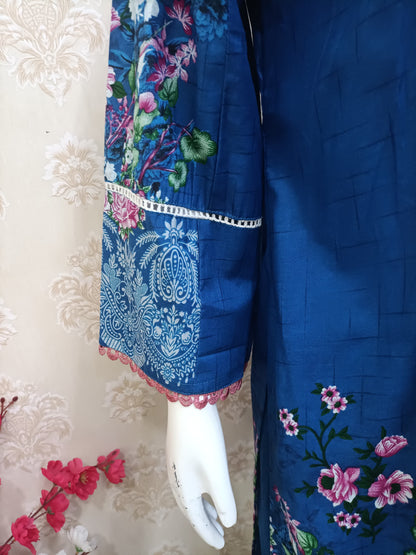 Pakistani style dress navy blue