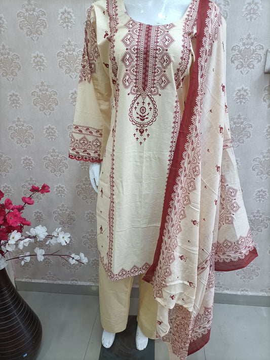 Arza Pakistani Style 3-piece Cotton set