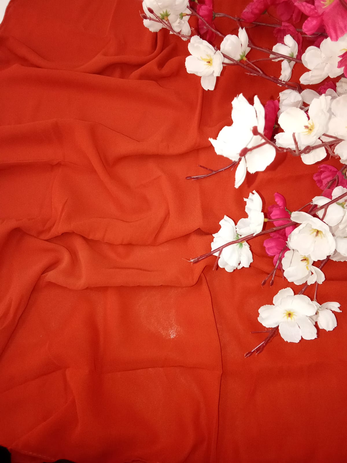Premium Rust Orange Chiffon Hijab