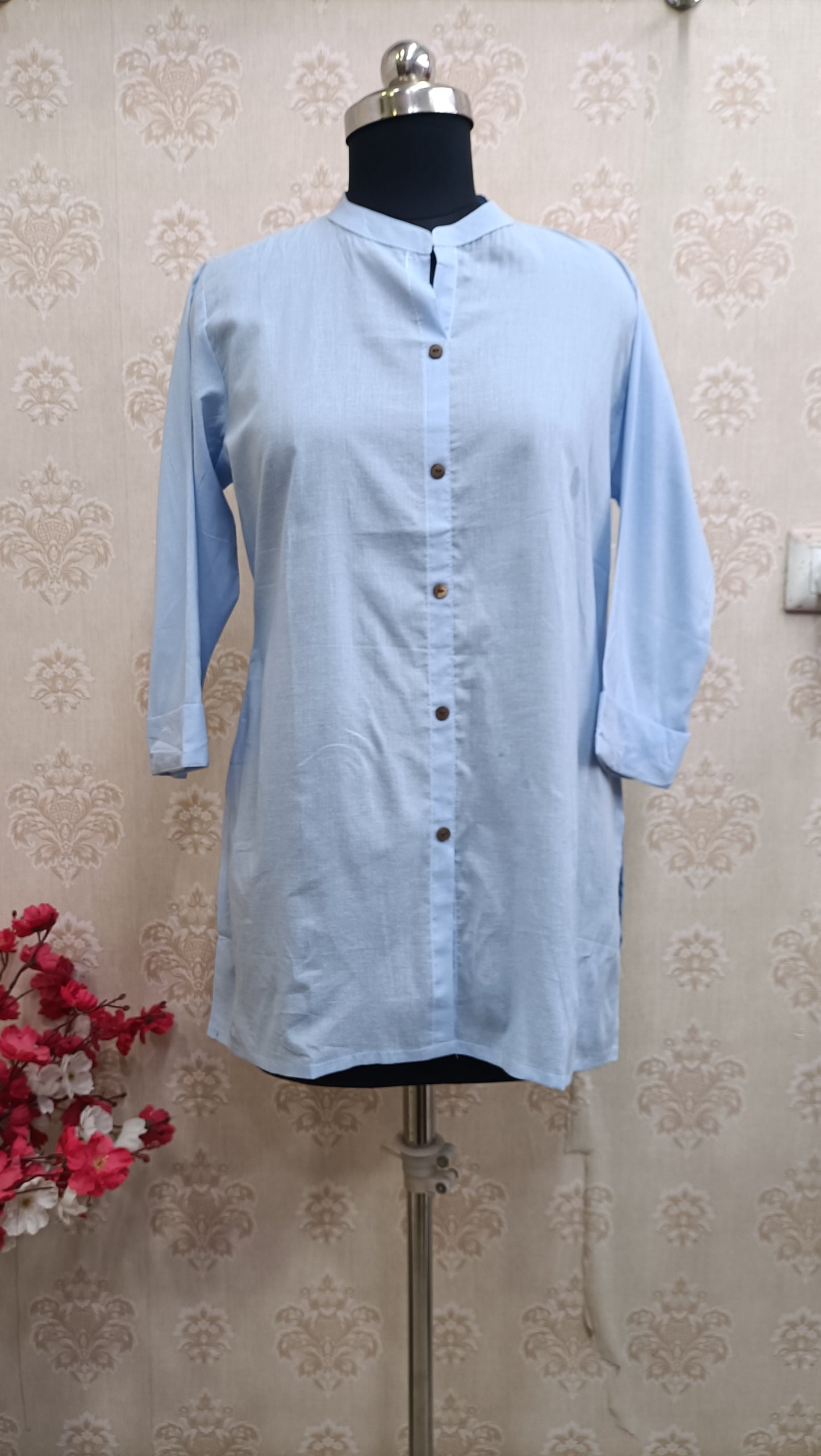 Cotton tunic sky blue