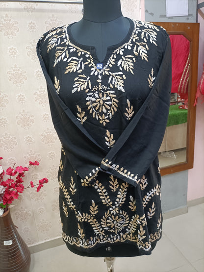 Klara Lucknowi Balck kurti