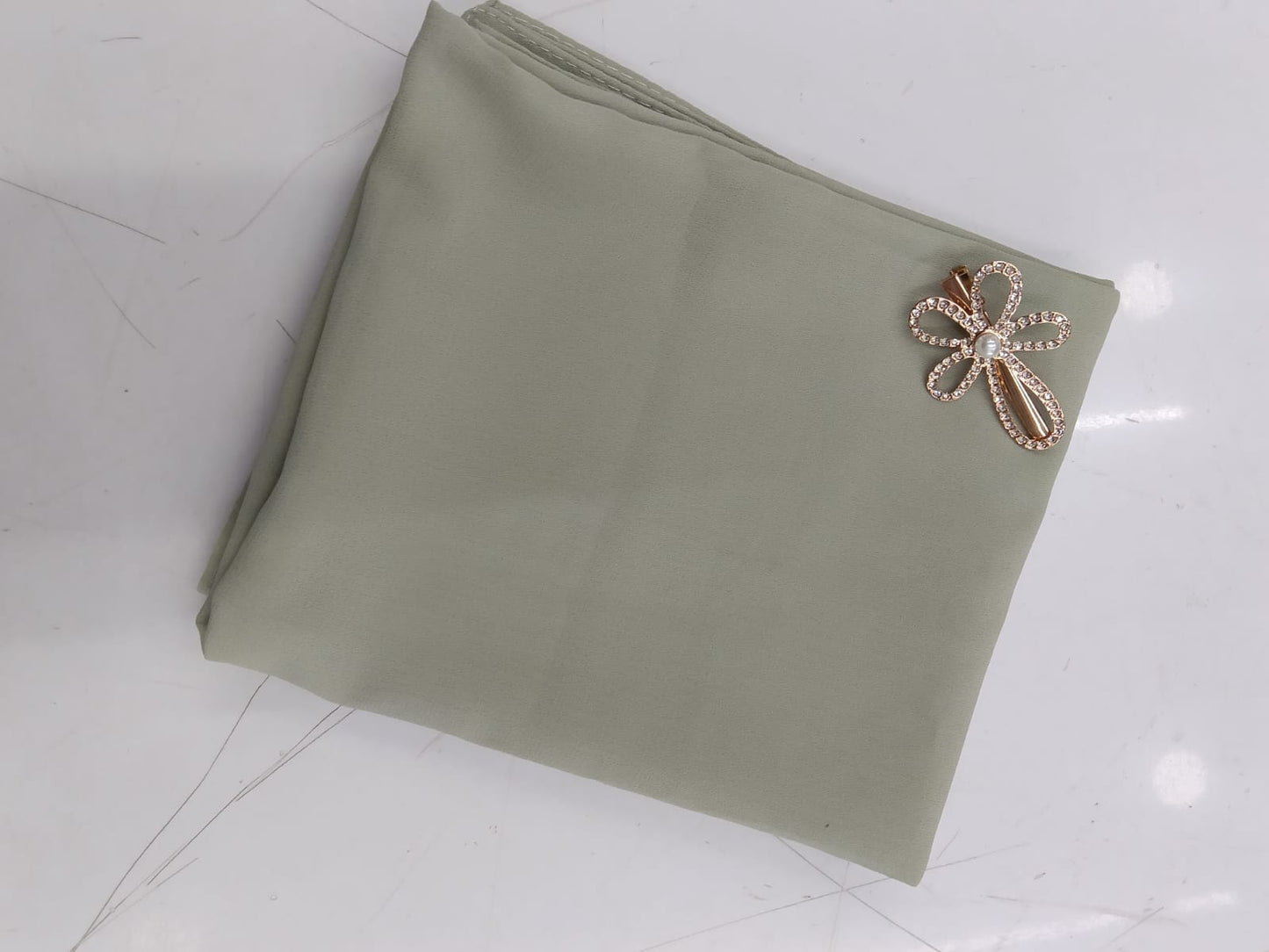 Premium Pistachio Green Chiffon Hijab