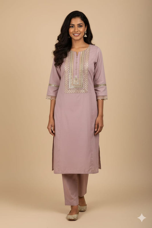 Lakshita - Embroiderd pink kurta