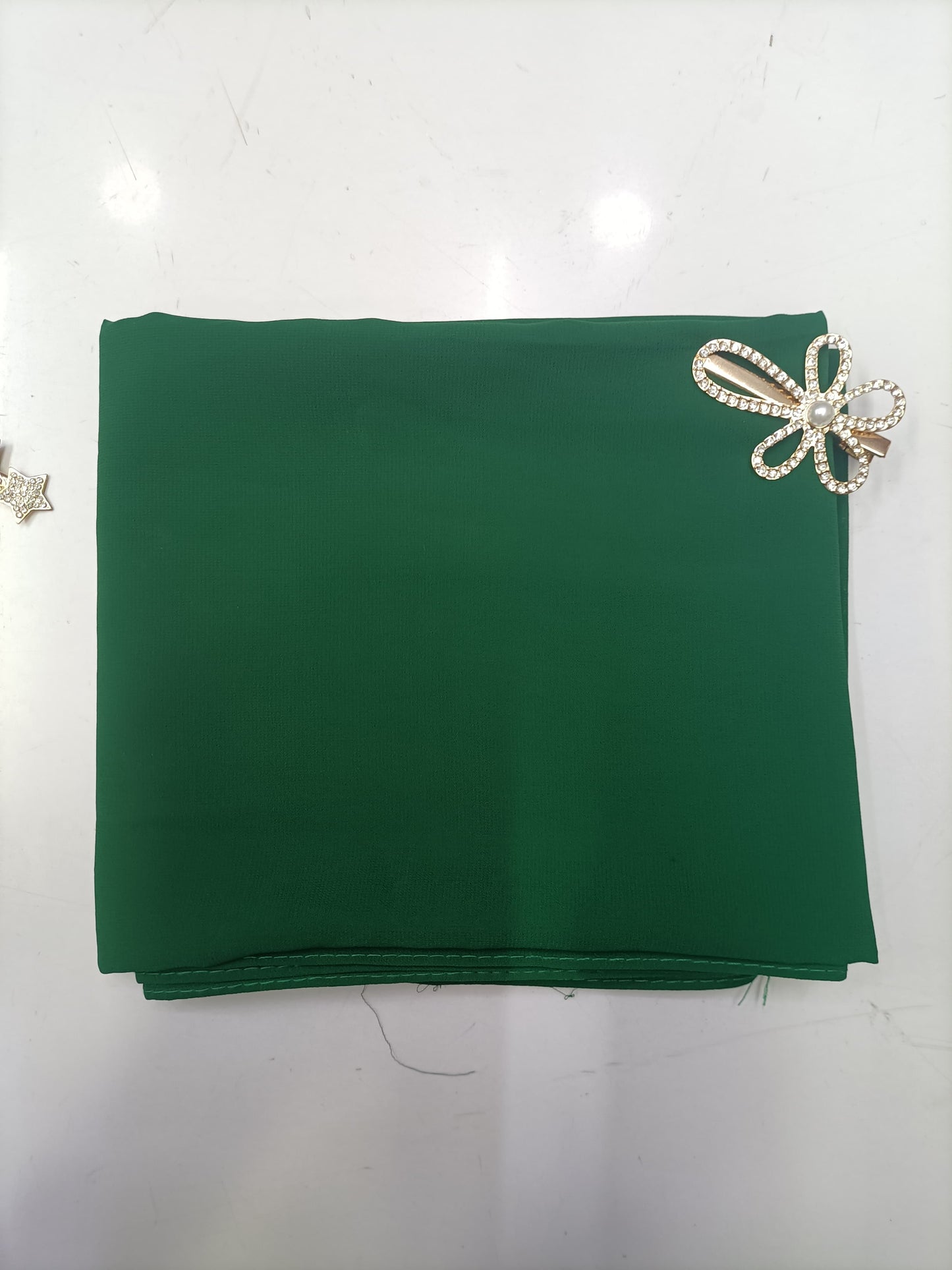 Premium Forest Green Chiffon Hijab