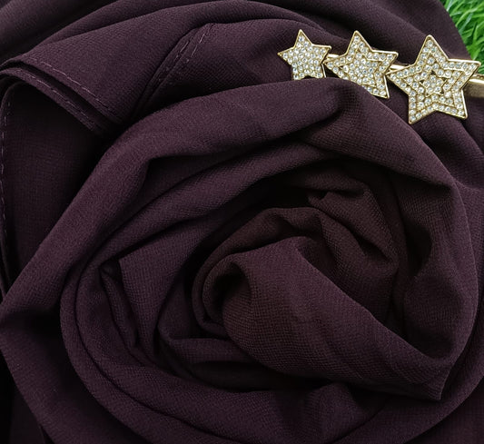 Premium Wine Purple Chiffon Hijab