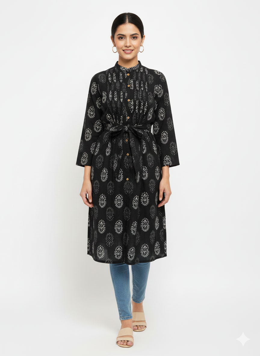 Black and white pintex design