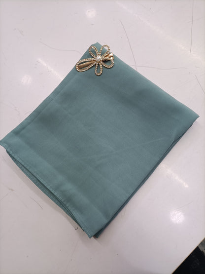 Premium  Mist TealChiffon Hijab