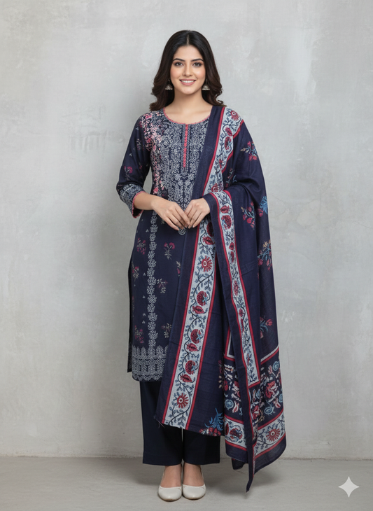 Pakistani dress navy blue