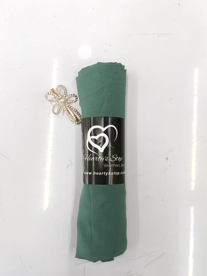 Premium Pine Green Chiffon Hijab