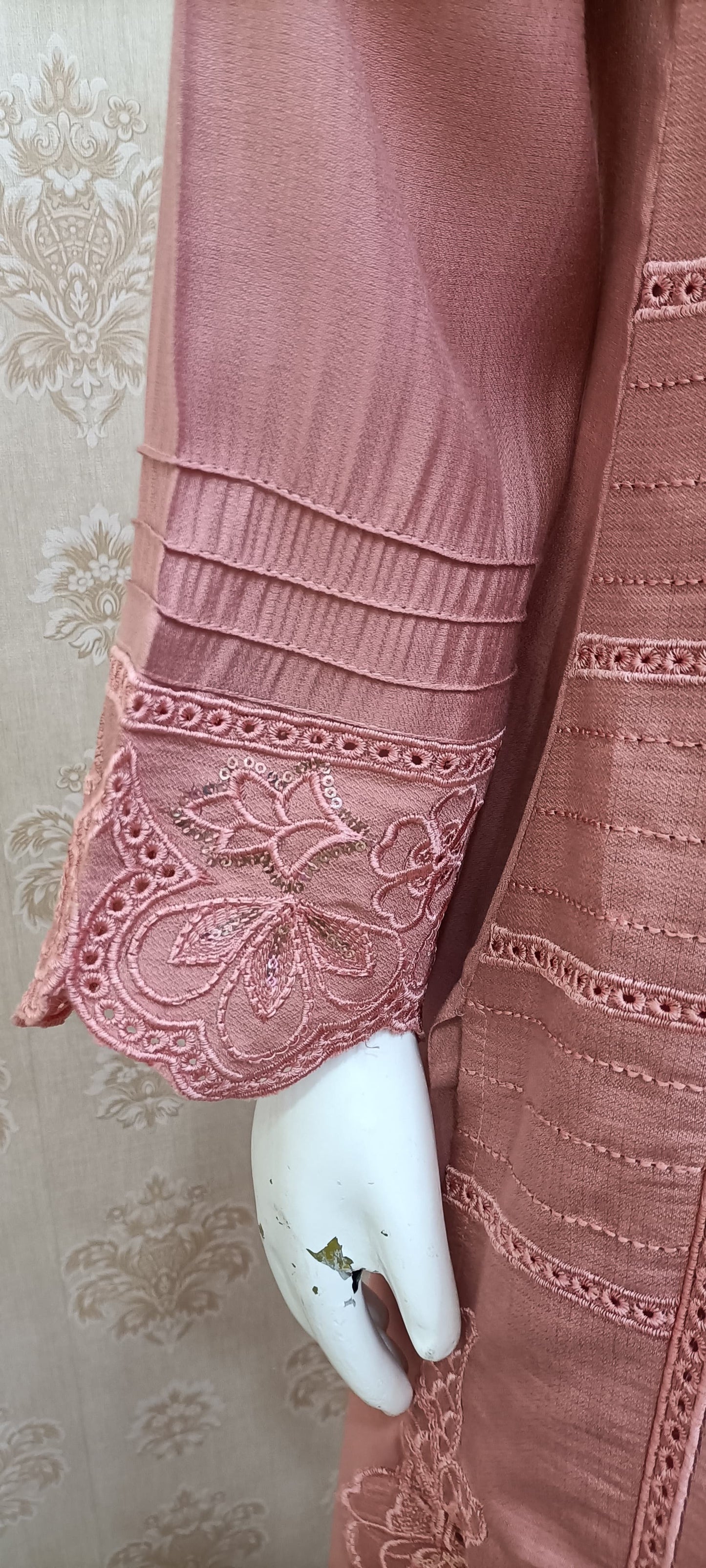 Elegant Embroidered 3-Piece Suit (Readymade)