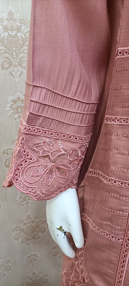 Elegant Embroidered 3-Piece Suit (Readymade)