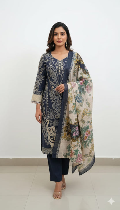 pakistani dress Black and Cream