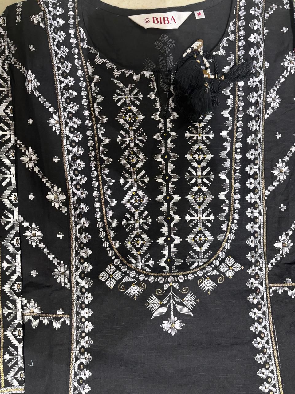 A-Line Kurta with Printed Palazzo Pants