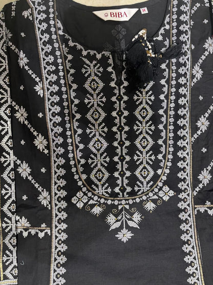 A-Line Kurta with Printed Palazzo Pants