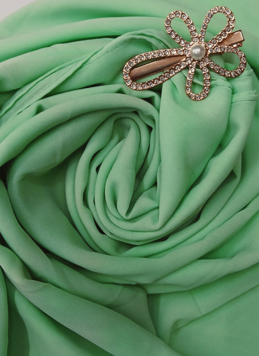 Premium Mint green Chiffon Hijab