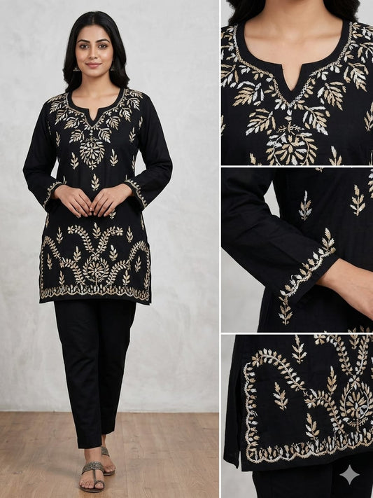 Klara Lucknowi Balck kurti