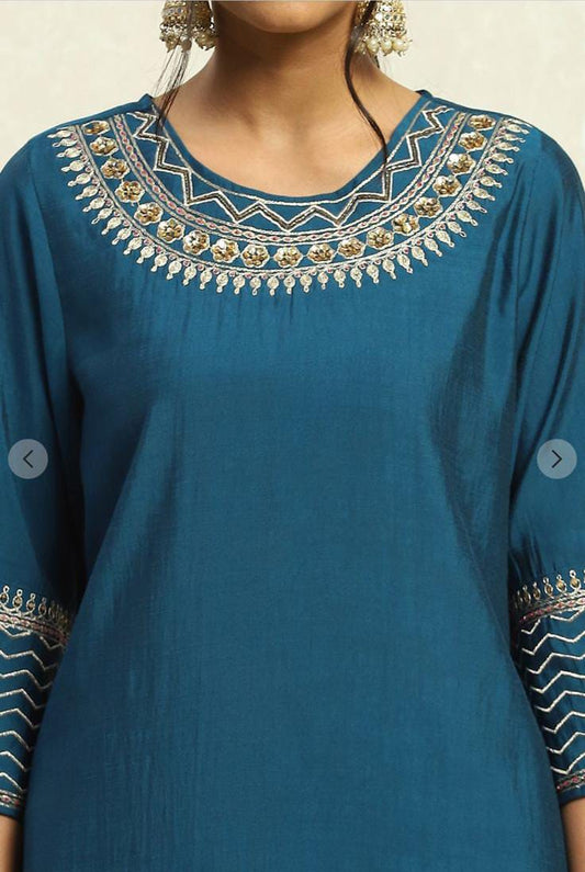 Biba Embroidered straight Kurti