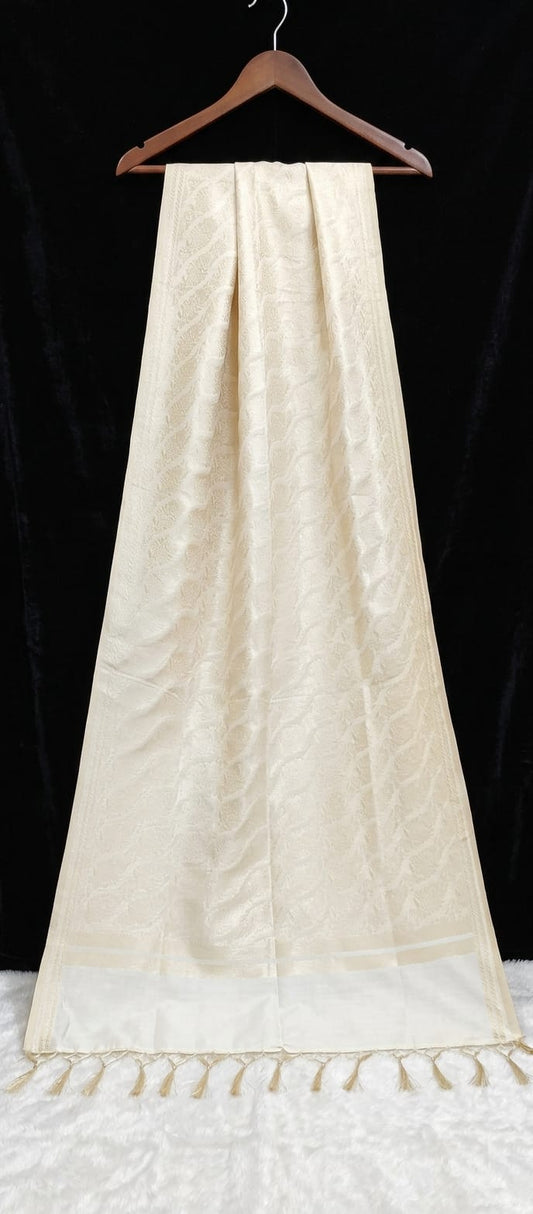 Aura Cream Heritage Banarasi Dupatta